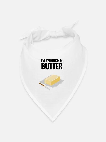 in butter - Bandana Dreieckstuch - Weiß