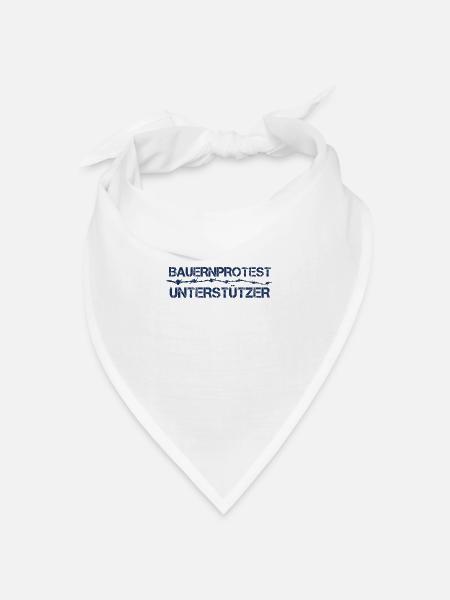 Demonstration Landwirt Protest Bauernprotest Bauer - Bandana Dreieckstuch - Weiß