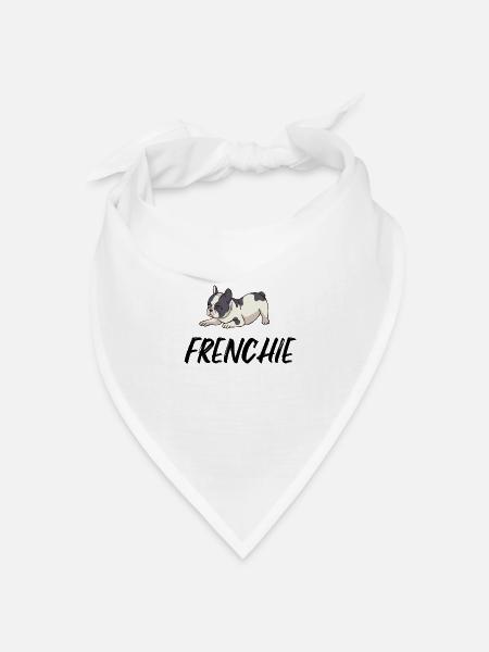 Cute Frenchie - Bandana Dreieckstuch - Weiß