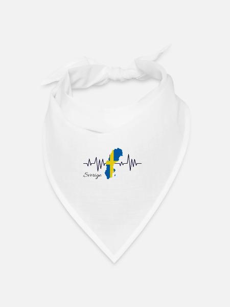 Schweden - Bandana Dreieckstuch - Weiß