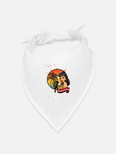 Rockabilly and Rockabella - Bandana Dreieckstuch - Weiß