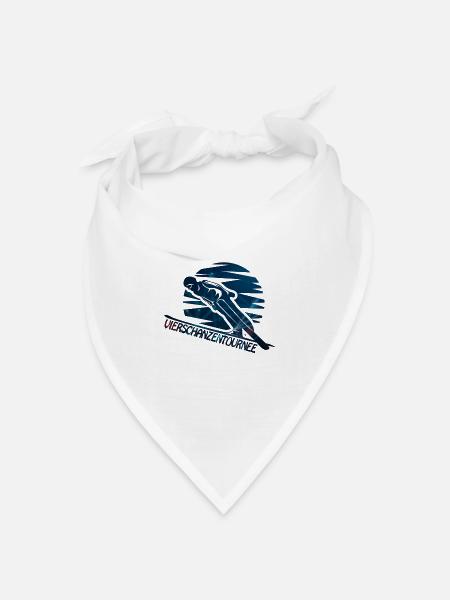 Vierschanzentournee Ski Skispringen Apres Schnee - Bandana Dreieckstuch - Weiß