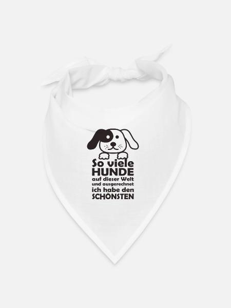 Hundeliebhaber - Bandana Dreieckstuch - Weiß