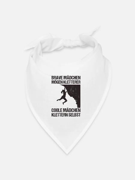 Bouldern Mädchen - Bandana Dreieckstuch - Weiß