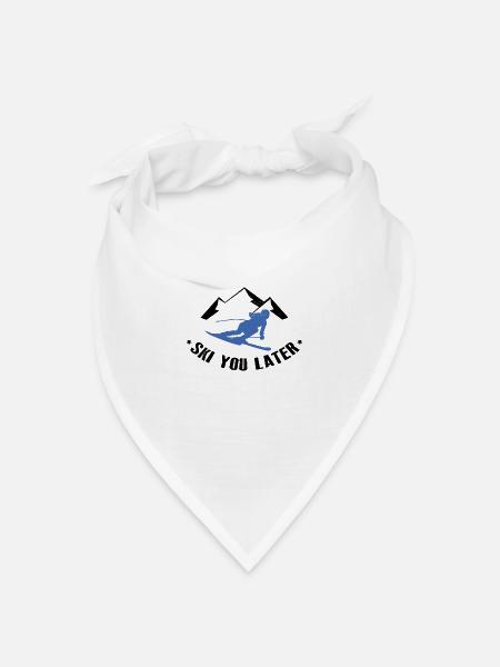 Ski You Later - Bandana Dreieckstuch - Weiß