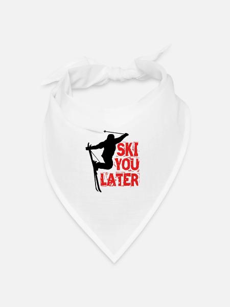 Ski You Later - Bandana Dreieckstuch - Weiß