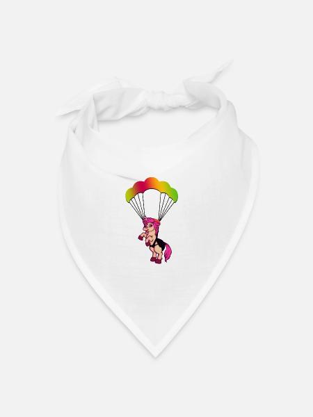 Gleitschirm fliegen - Bandana Dreieckstuch - Weiß