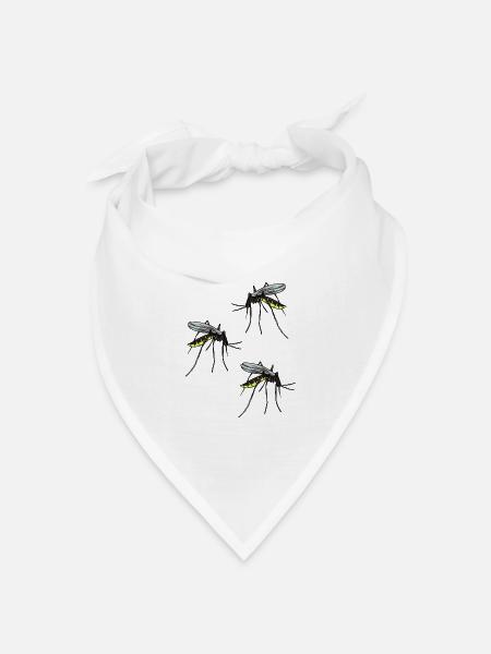 Insekten Blutsauger Mücke blutig Ungeziefer Mücken - Bandana Dreieckstuch - Weiß