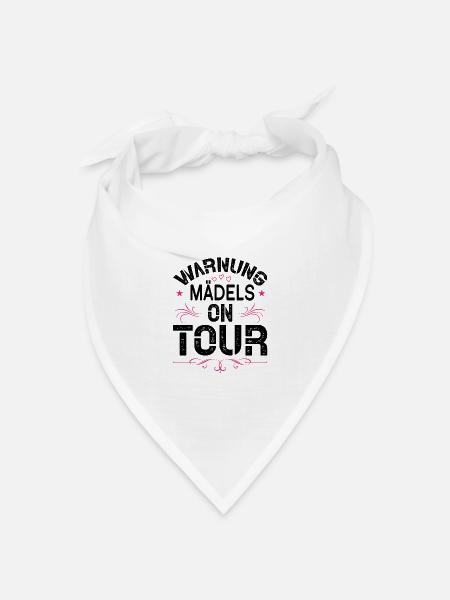 Mädels on Tour Mädelstrip Girls Trip Mädelstour - Bandana Dreieckstuch - Weiß