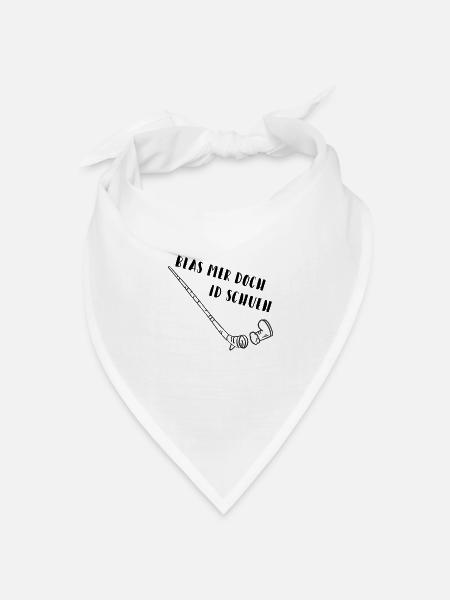 Blas mer doch id Schueh Schweizerdeutsch Spruch - Bandana Dreieckstuch - Weiß