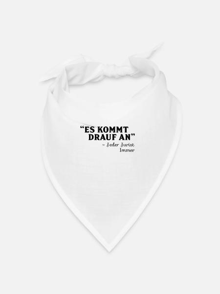 Jura Spruch - Bandana Dreieckstuch - Weiß