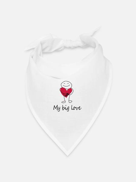 my big love - Bandana Dreieckstuch - Weiß