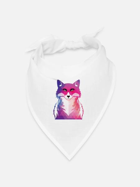 Fuchs - Bandana Dreieckstuch - Weiß