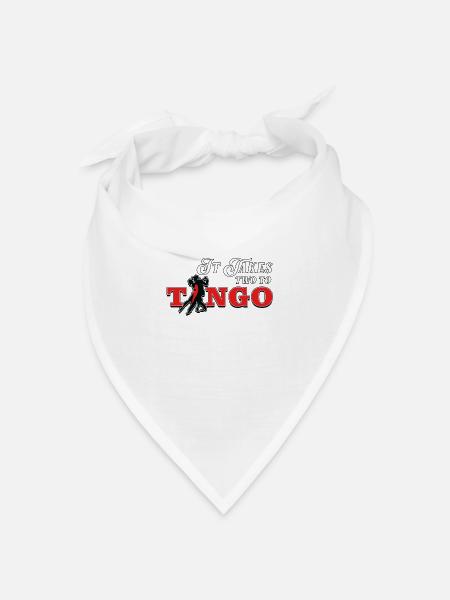 Tango, Tango Tänzer - Bandana Dreieckstuch - Weiß