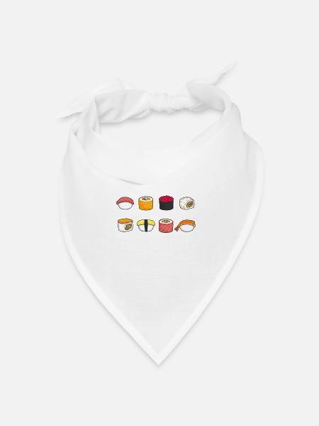 Sushi Japanische Sushi-lover - Bandana Dreieckstuch - Weiß