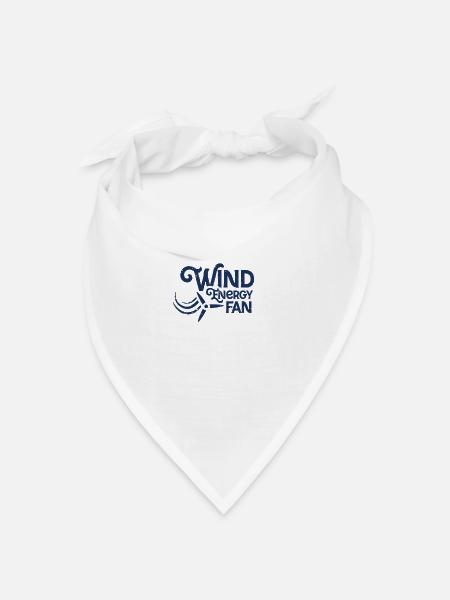 Windenergie Windkraftanlage Windkraft Windrad Wind - Bandana Dreieckstuch - Weiß