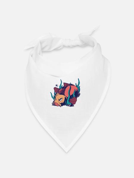 Karpfen Carp Barteln Boilie Ansitz Angeln Geschenk - Bandana Dreieckstuch - Weiß