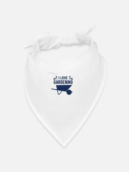 Gartenbau - Bandana Dreieckstuch - Weiß