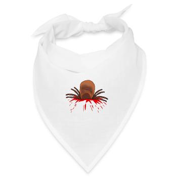 Zecke Blutig Blutsauger Insekt Insekten Natur Tier - Bandana Dreieckstuch - Weiß - Vorne