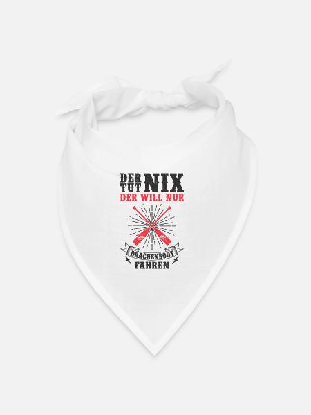 Drachenboot - Bandana Dreieckstuch - Weiß
