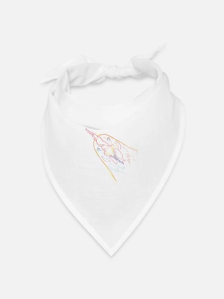 Huhn - Bandana Dreieckstuch - Weiß