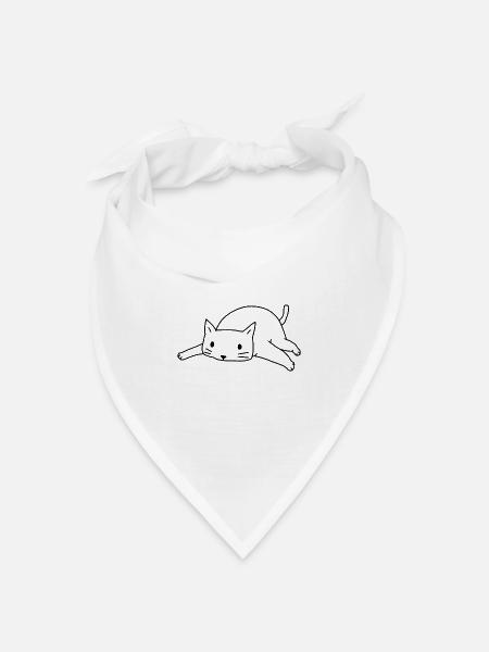 Katze Katzen Kitten - Bandana Dreieckstuch - Weiß