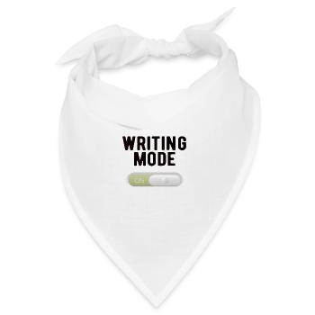 WRITER: Writing Mode on - Bandana Dreieckstuch - Weiß - Vorne