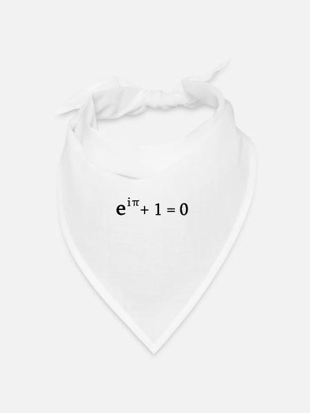 Euler Identität Mathe Mathematiker Nerd Science Pi - Bandana Dreieckstuch - Weiß
