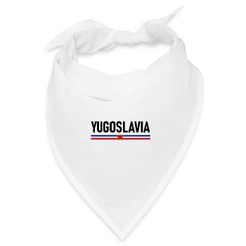 Yugoslawien Albanien Albaner - Bandana Dreieckstuch - Weiß - Vorne