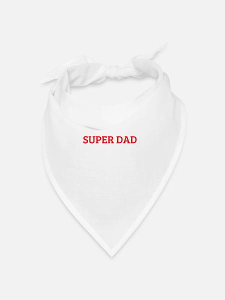Super Dad - Vatertag - Bandana Dreieckstuch - Weiß
