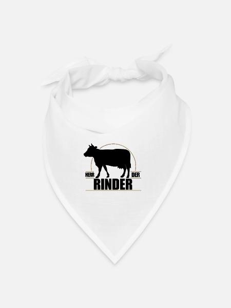 Herr der Rinder - Bandana Dreieckstuch - Weiß