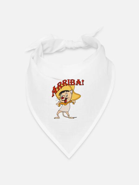 Maus Mexico ARRIBA - Bandana Dreieckstuch - Weiß