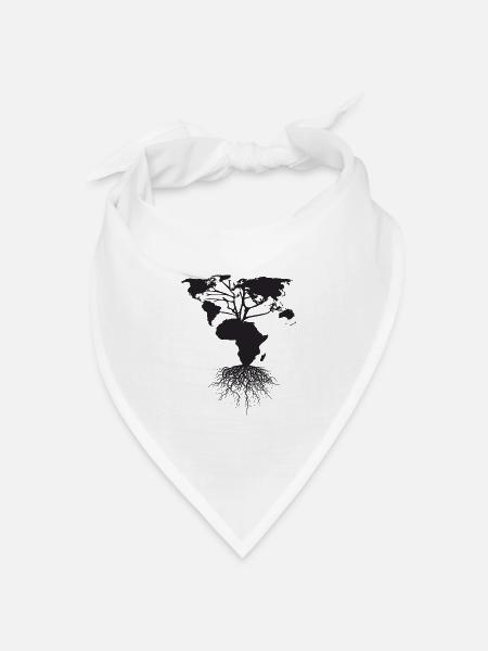 Afrika Kleidung - Bandana Dreieckstuch - Weiß