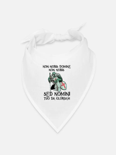 Tempelritter Grafik Zitat Templer Tempel Ritter - Bandana Dreieckstuch - Weiß