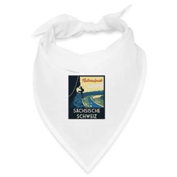 saechsische schweiz Klettern Geschenk - Bandana Dreieckstuch - Weiß - Vorne