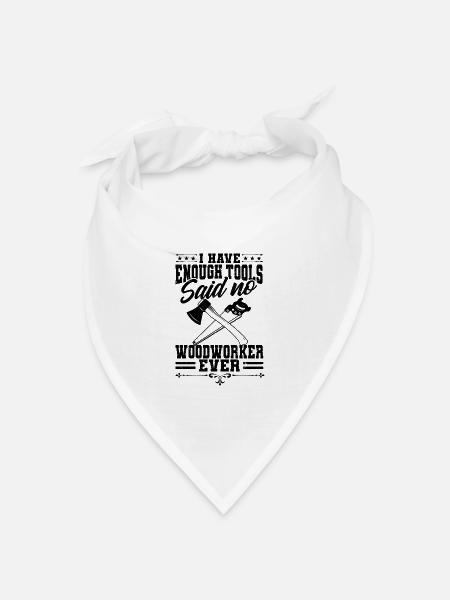 Tischler - Bandana Dreieckstuch - Weiß