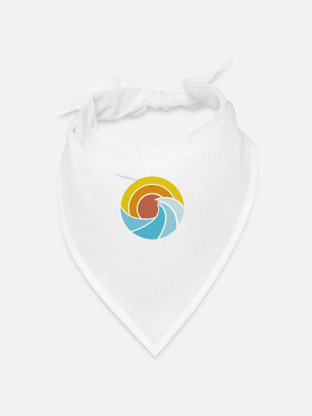 Ocean Sunset Logo - Bandana Dreieckstuch - Weiß