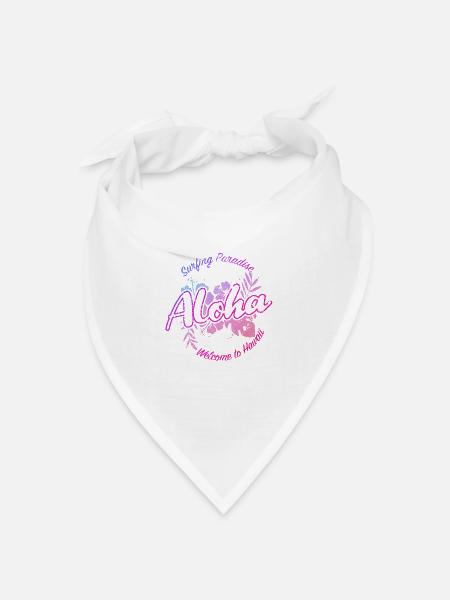 Aloha Paradise Vintage - Bandana Dreieckstuch - Weiß
