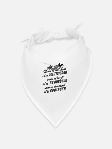 Reiter Reiter Geschenk Für Springreiter - Bandana Dreieckstuch - Weiß