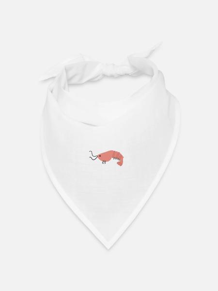 Liebe Shrimply The Best Meeresfrüchte-Liebhaber Ge - Bandana Dreieckstuch - Weiß