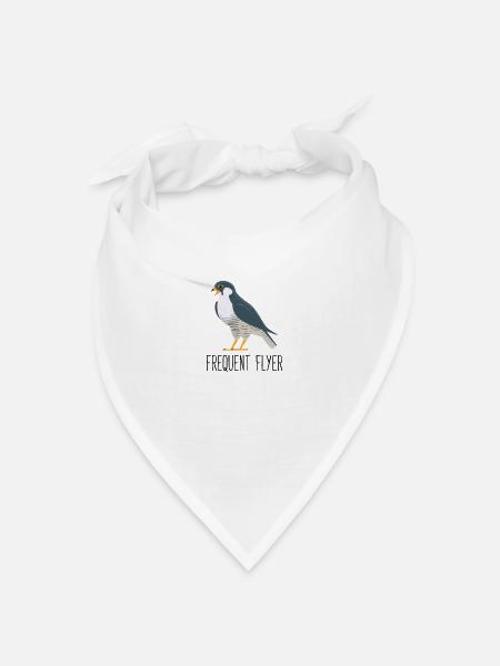 Lustiges Wanderfalken-Birder-Geschenk - Bandana Dreieckstuch - Weiß