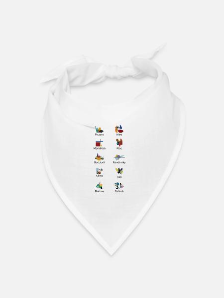 Kunst Maler Kunstlehrer Picasso - Bandana Dreieckstuch - Weiß
