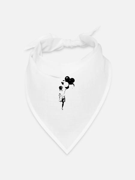 Ballon Girl Streetart light colors - Bandana Dreieckstuch - Weiß