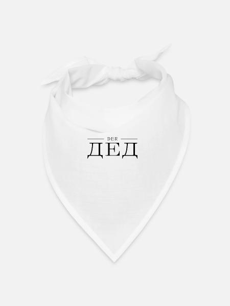 Russisch Opa Russen Großvater der ДЕД aus Russland - Bandana Dreieckstuch - Weiß