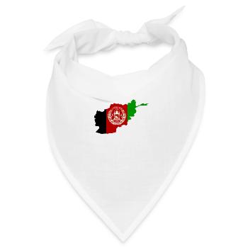 Afghanistan Nationalstolz Flagge für Patrioten - Bandana Dreieckstuch - Weiß - Vorne