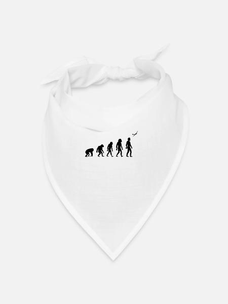 segelflug evolution Segelflug segeln Geschenk - Bandana Dreieckstuch - Weiß