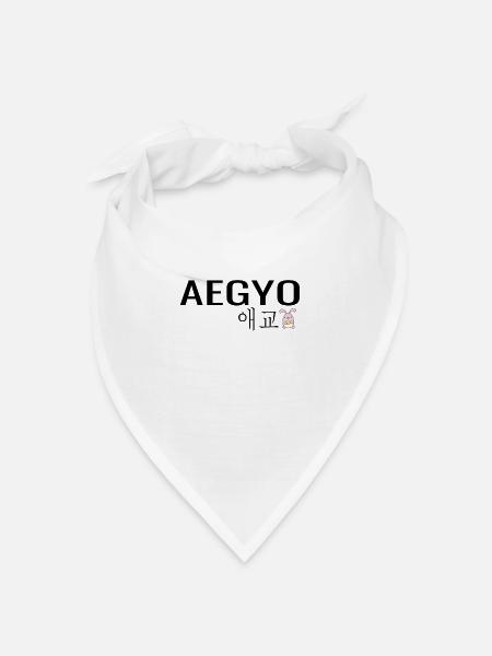 K Pop Aegyo - Bandana Dreieckstuch - Weiß