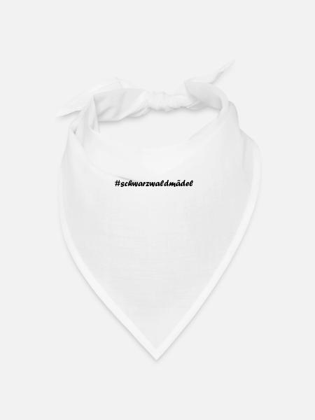 #schwarzwaldmädel Schwarzwald Bollenhut Hashtag - Bandana Dreieckstuch - Weiß