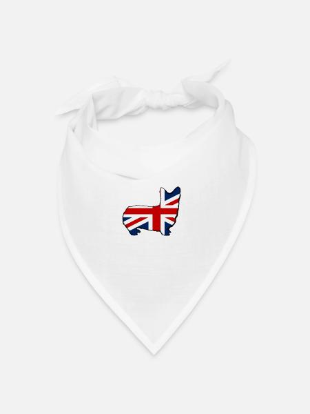 Corgi - Bandana Dreieckstuch - Weiß