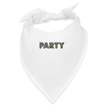 Party - Bandana Dreieckstuch - Weiß - Vorne